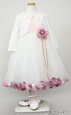 ピアノ発表会や結婚式にぴったりのカラーの女の子用キッズドレス。シンプルで美しいシルエットが魅力のAngel's Closetの子供ドレス レンタル商品（【レンタル】サテン＆チュールフラワーペタルドレス（KD160B）ローズ）｜画像11