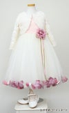 ピアノ発表会や結婚式にぴったりのカラーの女の子用キッズドレス。シンプルで美しいシルエットが魅力のAngel's Closetの子供ドレス レンタル商品（【レンタル】サテン＆チュールフラワーペタルドレス（KD160B）ローズ）｜画像12